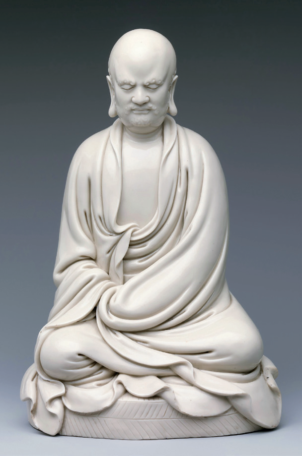 何朝宗制蒲团达摩坐像 | 中贸圣佳春拍拍品回顾_艺术_德化_瓷塑