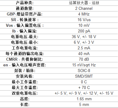 tl072cdt运算放大器中文资料规格参数pdf数据手册引脚图原理图产品