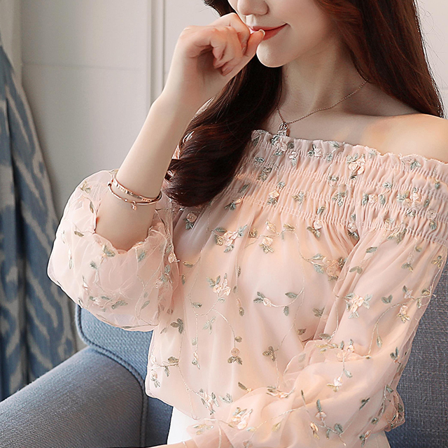 小清新的雪纺衫,吊带露肩的设计,心机感倍增,十足女人味_锁骨_花边_版