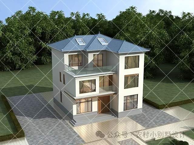 18三层别墅自建房小楼房,能住在这样一栋漂亮别墅中,简直太享受_农村