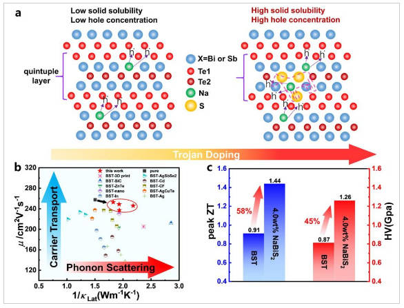 昆明理工大学葛振华教授团队在热电材料高效固溶强化方面取得重要进展