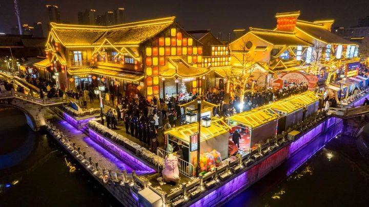 盐镇水街"花式"闹元宵,点亮盛世人潮～_注释_图片_游客