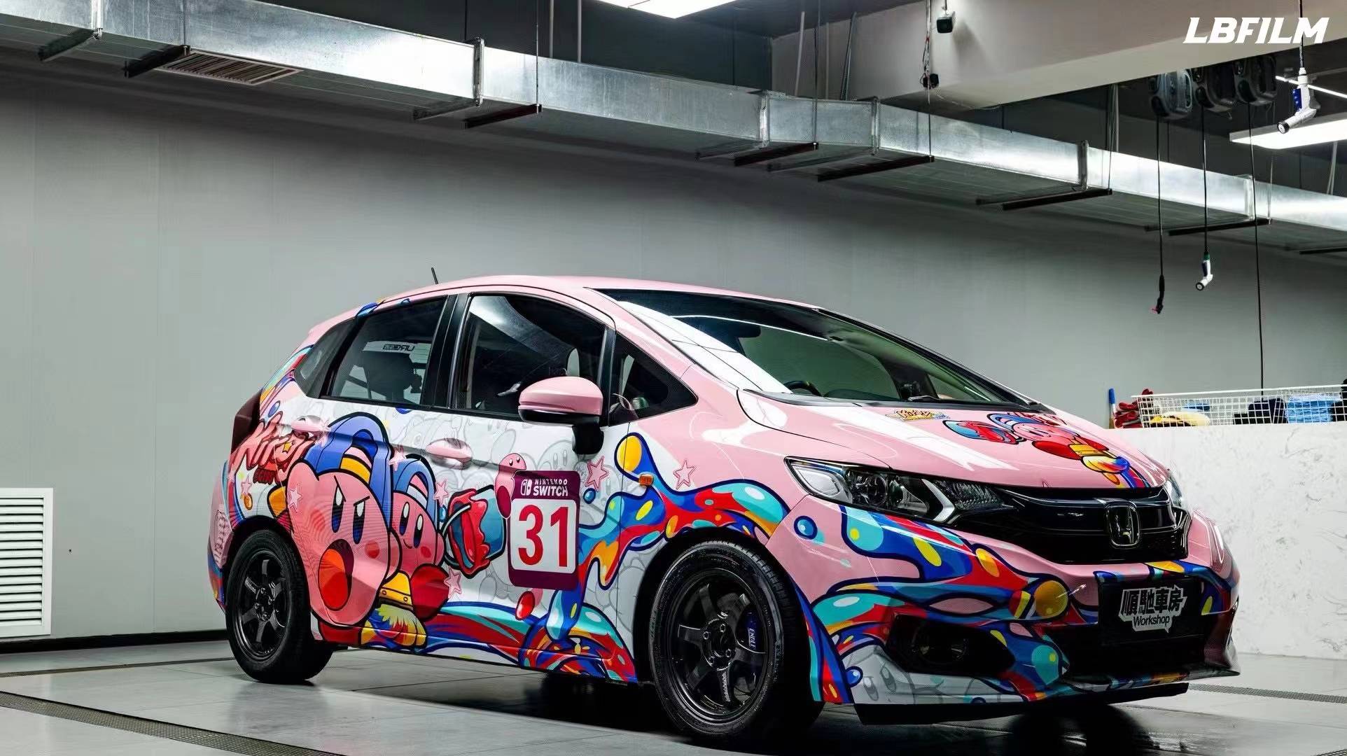 lb改色膜星之卡比定制彩绘,可可爱爱_搜狐汽车_搜狐网