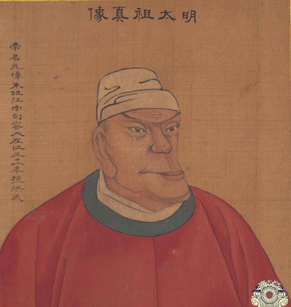 形——中国国家博物馆藏明清肖像画展"开幕上,两幅相对而立的朱元璋正