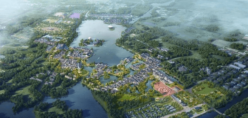 鸟瞰图就地理环境而言,向阳里的小院子位于南浔区双林镇,区位条件得天