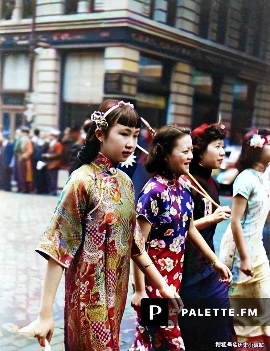 1938年纽约游行:旗袍美女展现中国女性的风采