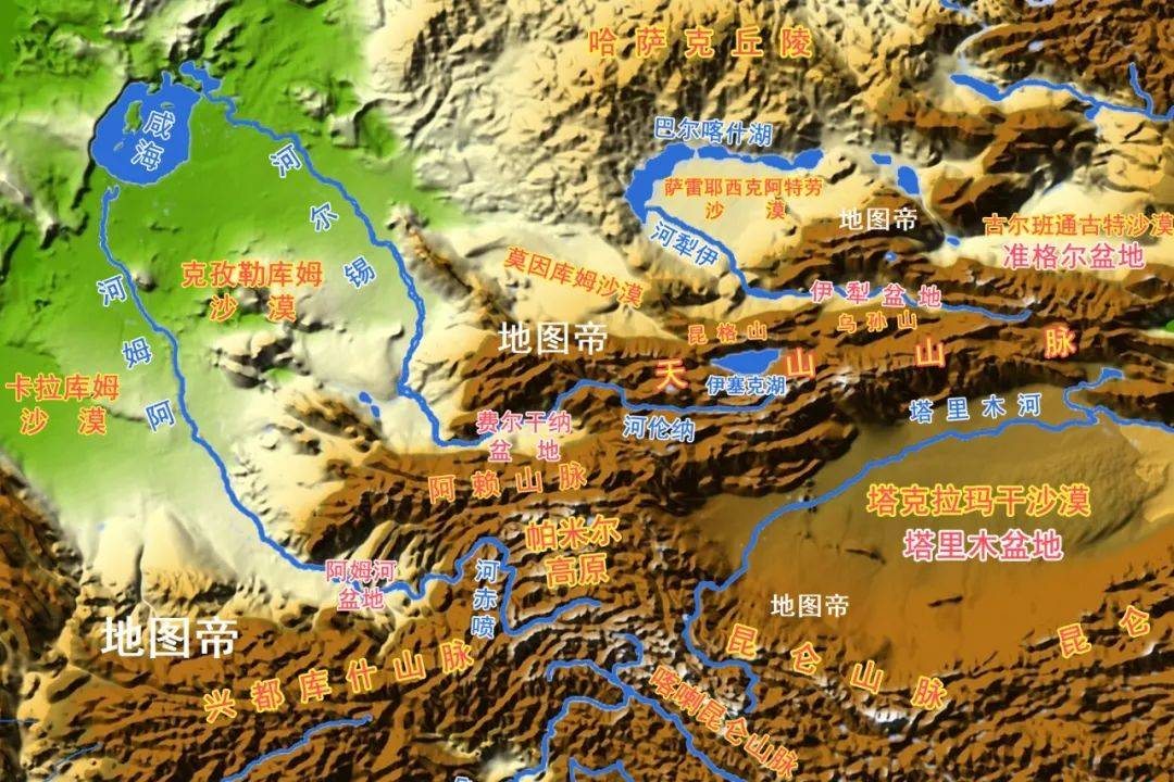 中亚三大河谷盆地,我国占了哪些?