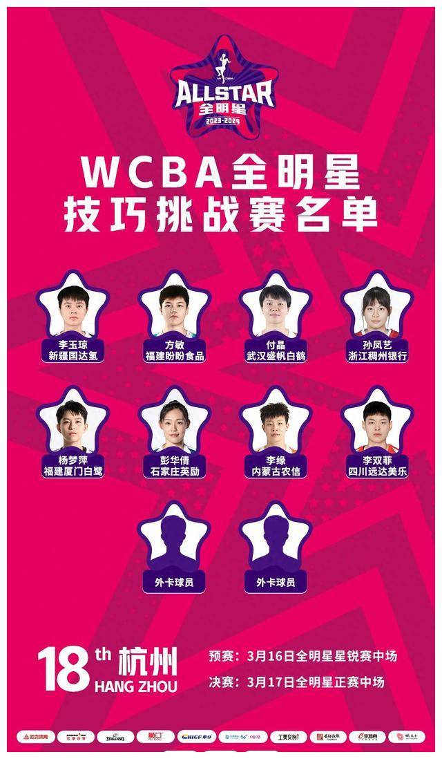 浙江女篮新秀孙凤艺入选WCBA全明星技巧赛，展现实力，再创辉煌。