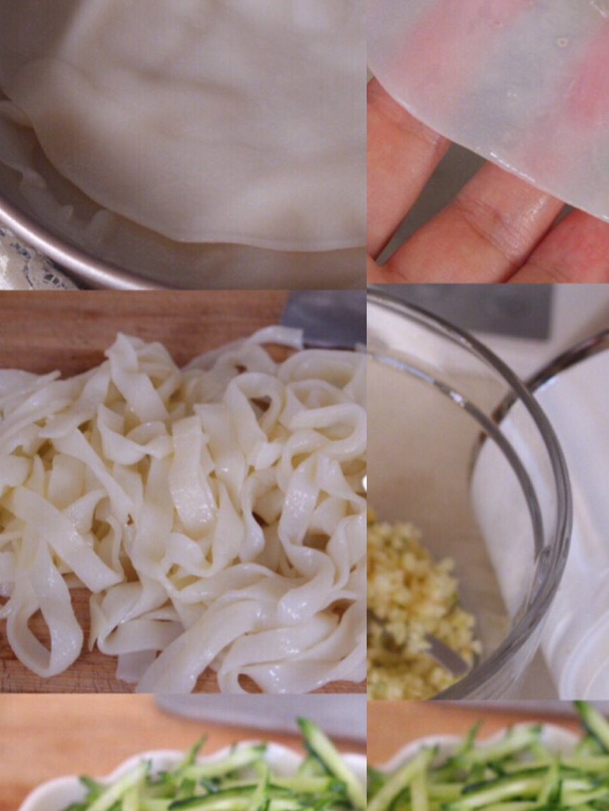 秒杀街边小吃摊,自制凉皮,筋道不断裂,好吃到爆,再也不用买了_面团_涂