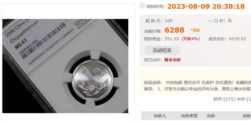 菊花1角涨了,别再乱花了_硬币_年份_市价