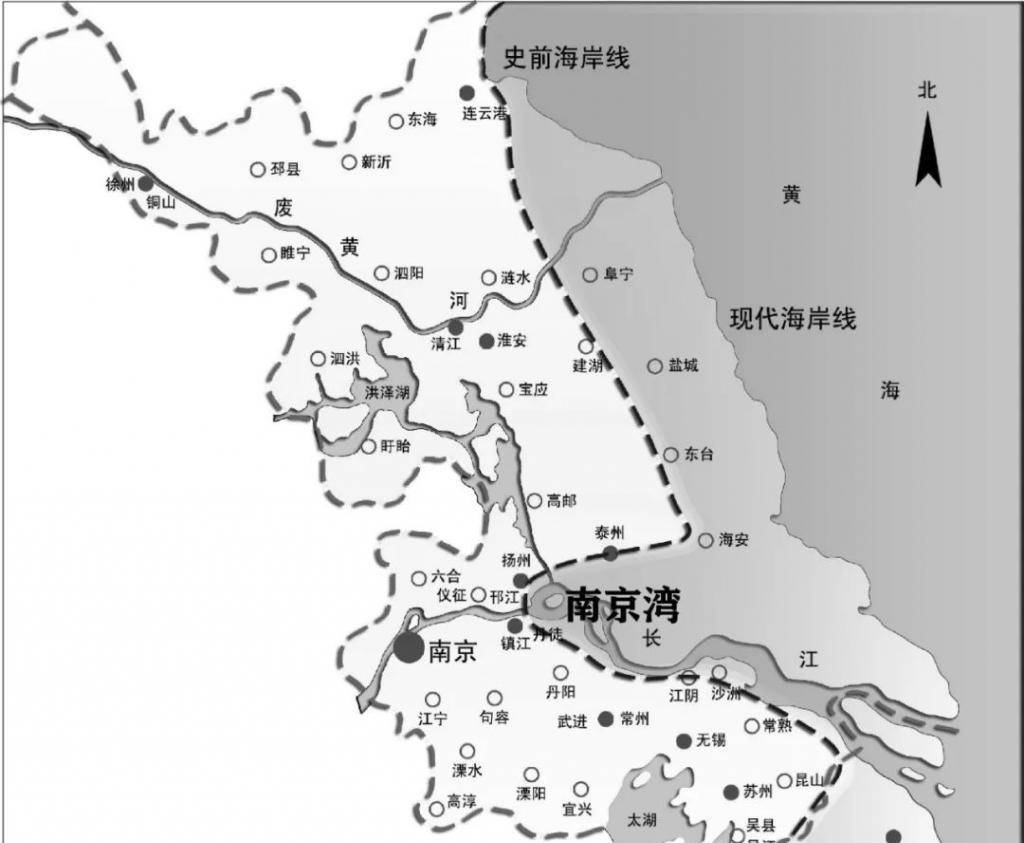 南京之东有个 " 南京湾 沧海桑田,扬子江和秦淮河渐渐分离,长江与海洋