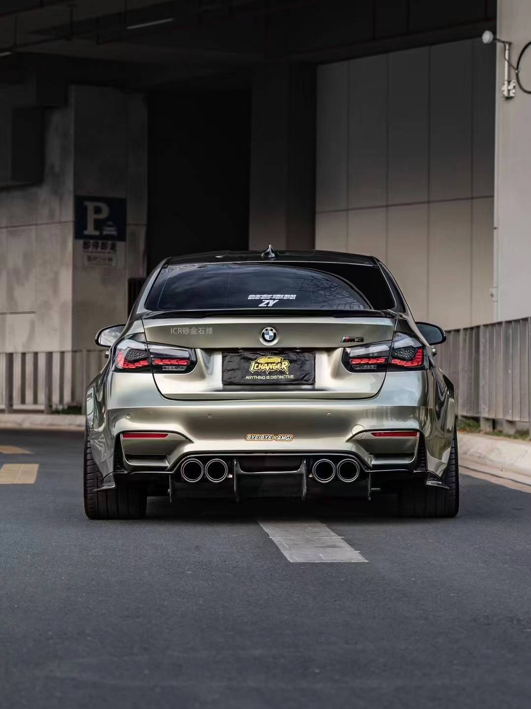 宝马m3-icr改色膜砂金石绿,展现出一种不张扬的高级感_搜狐汽车_搜狐