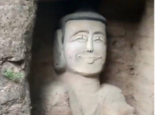 佛像修缮后成表情包,文化站回应:原本就是那样_石窟_样子_文物