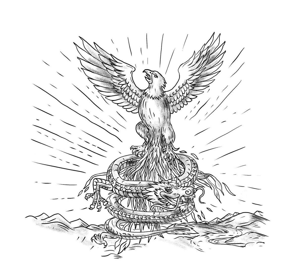 凤凰的第九子是上古邪鸟,传说死在了青丘_孔雀_大鹏_形象