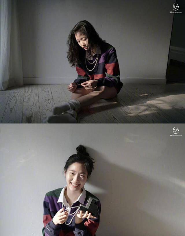 金高银诠释私服最美穿搭,宛如邻家少女,笑起来如沐春风_欧尼_带着