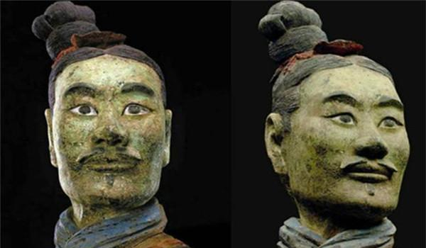 中有一张"脸",科学家也无法解释,如今禁止出国展览_秦始皇_军队_颜料