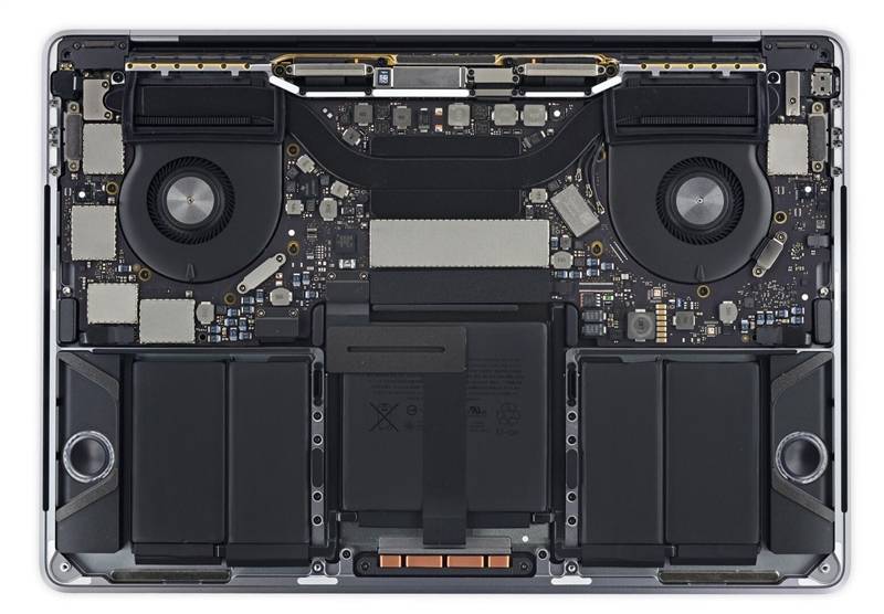 13寸touch bar版macbook pro拆解:修复性低到哭_主板_intel_芯片