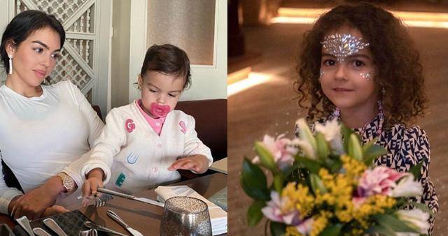 乔治娜带5名子女乘私人飞机赴巴黎度假,与迷你罗玩扑克,c罗缺席