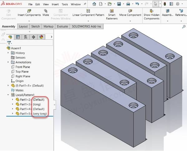 solidworks2021零部件阵列同步选项