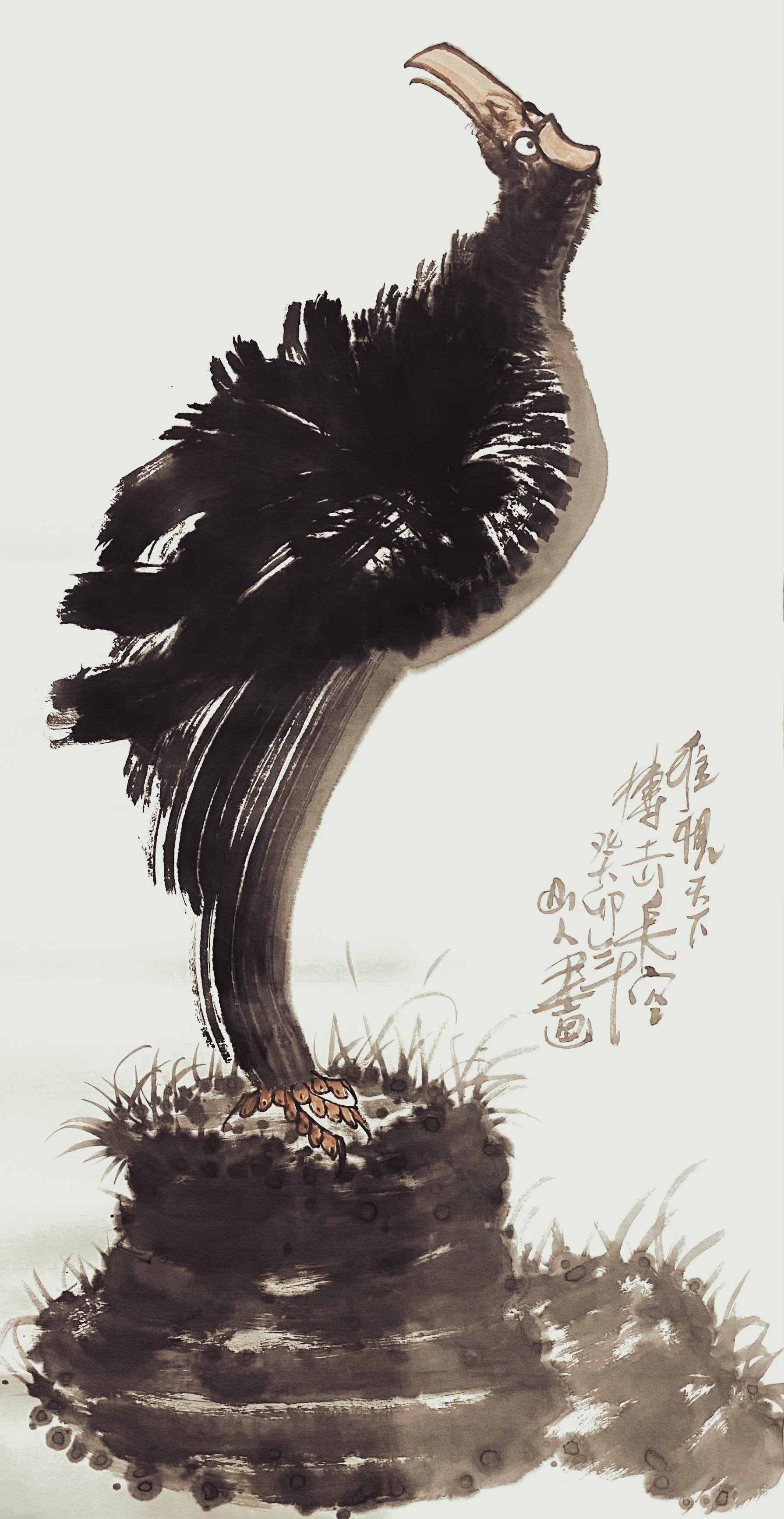 花鸟大家,指墨画艺术大家朱祖国作品