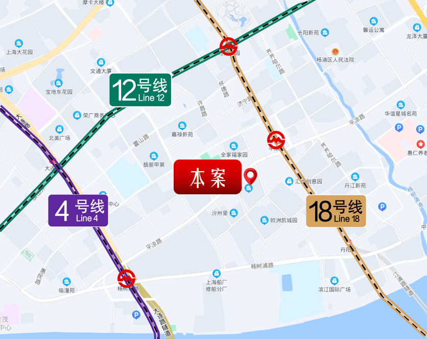 886-1552东侧约400米有18号线平凉路站,西侧约700米是4号线杨树浦路站