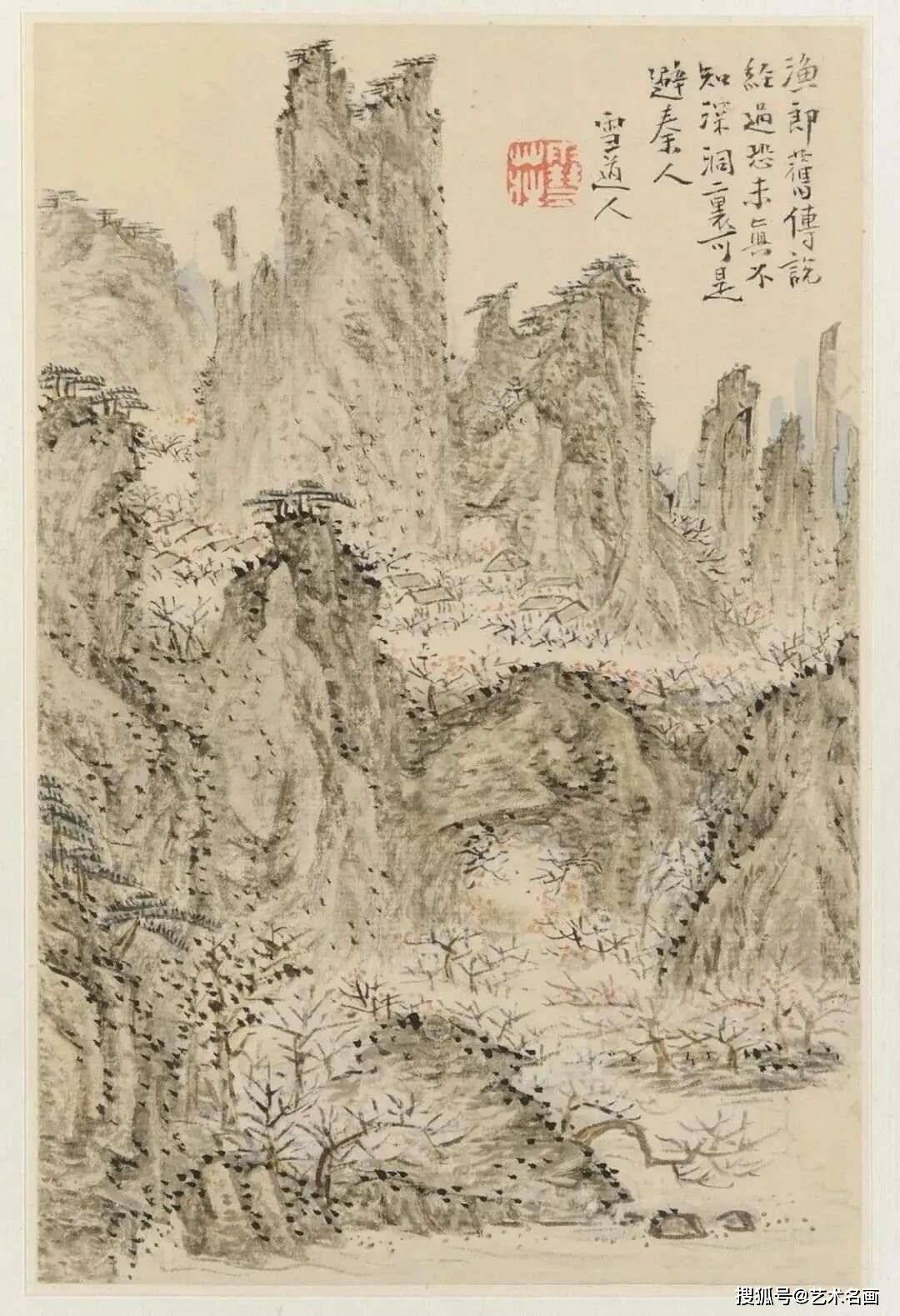 原创清代画僧雪庄的山水画禅意的美艺术名画