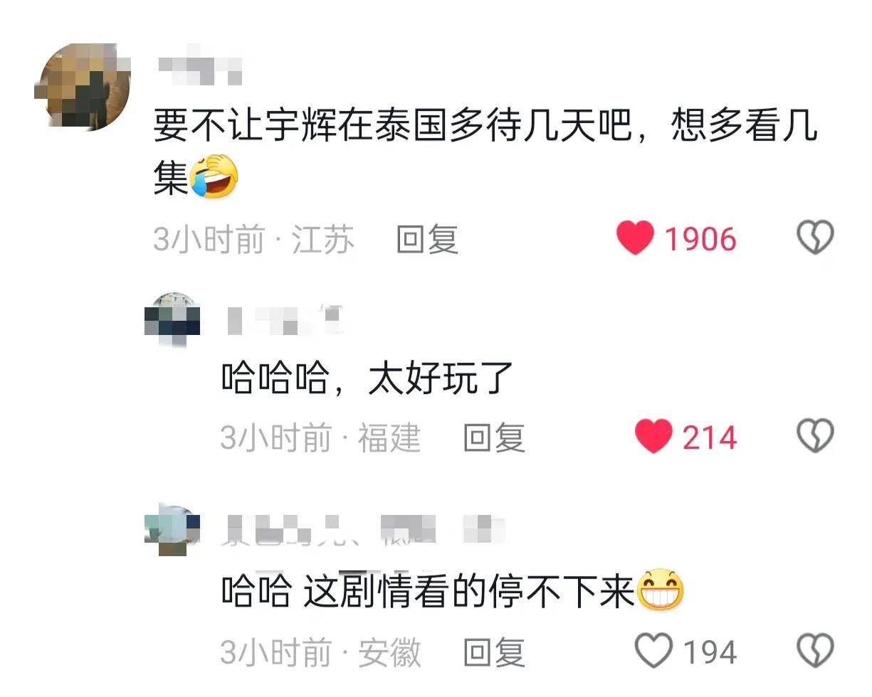 要不让宇辉在泰国多待几天吧董董3天就让大家移情别恋了