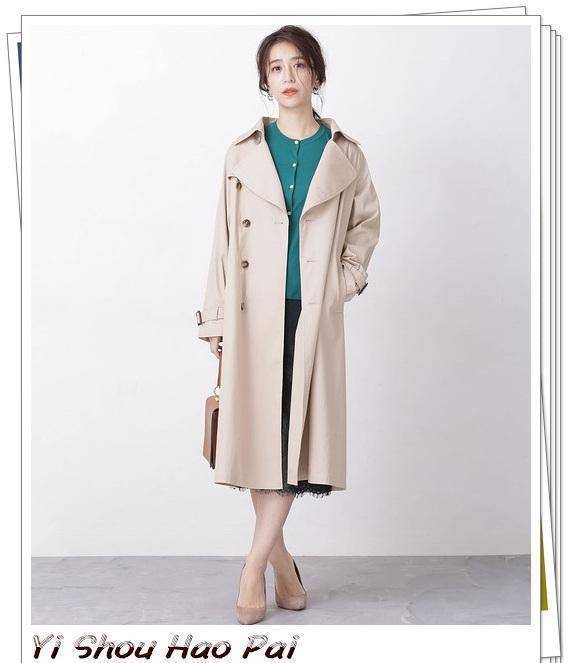 原创轻时尚女性的风衣搭配日系经典样板穿搭示范照着穿就够了