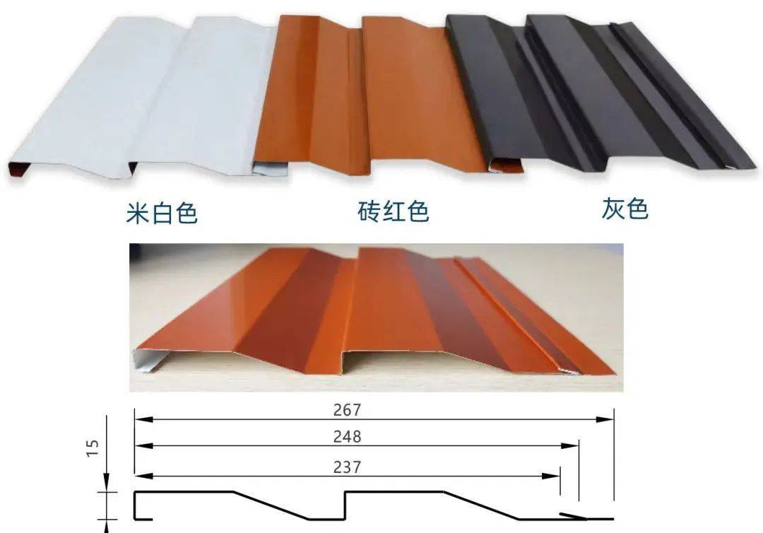 应用展示金属叠挂板适用于各种工业厂房和平房的外墙