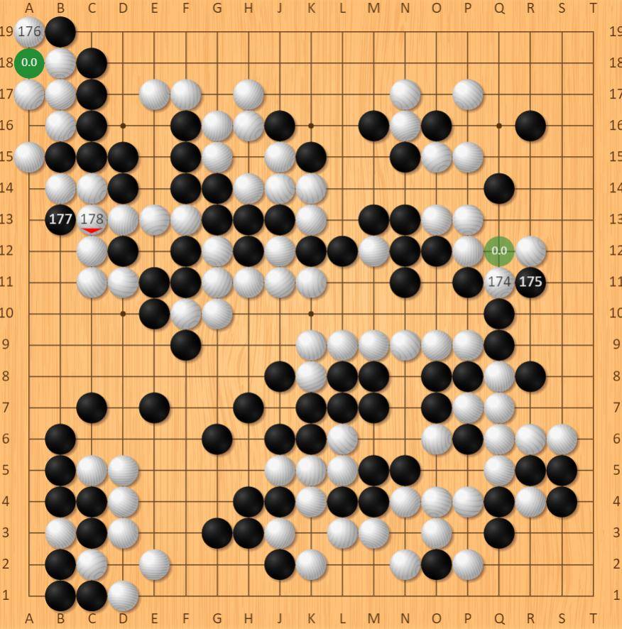 日本围棋比赛中,余正麒与佐田笃史厮杀一盘,对局中,执黑的佐田笃史序