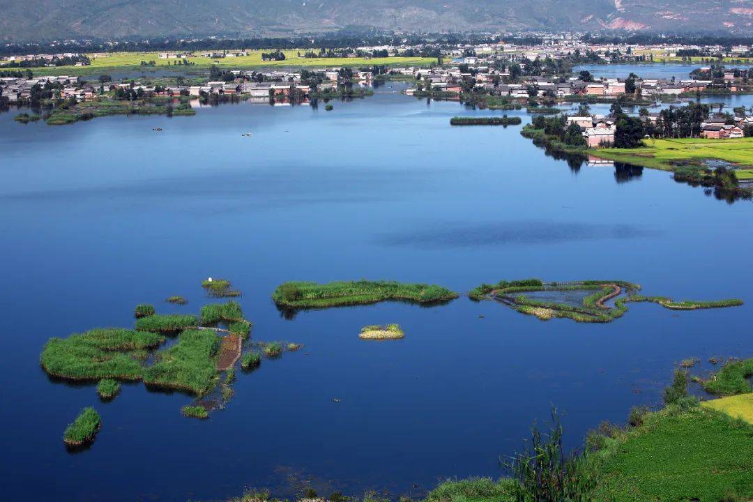 云南洱源西湖国家湿地公园 余国勇 摄春季插秧后,红河哈尼梯田国家