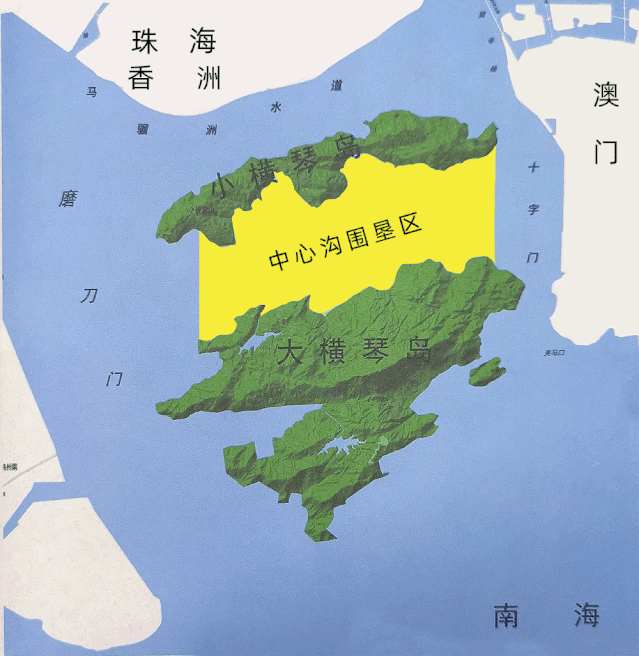 珠海横琴岛地形图图片