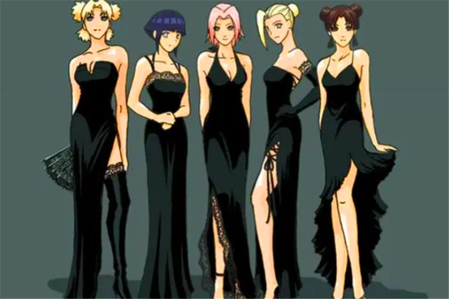 原创火影中穿旗袍特漂亮的4位美女忍者雏田让志乃看呆天天被抢镜