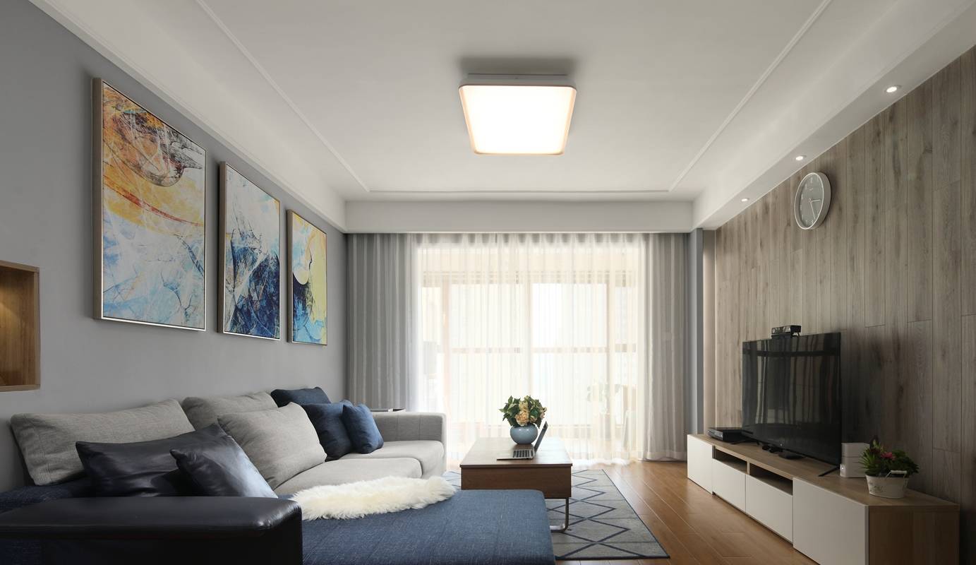 原创27万装修108㎡现代风格的家客厅的亮点原来在这