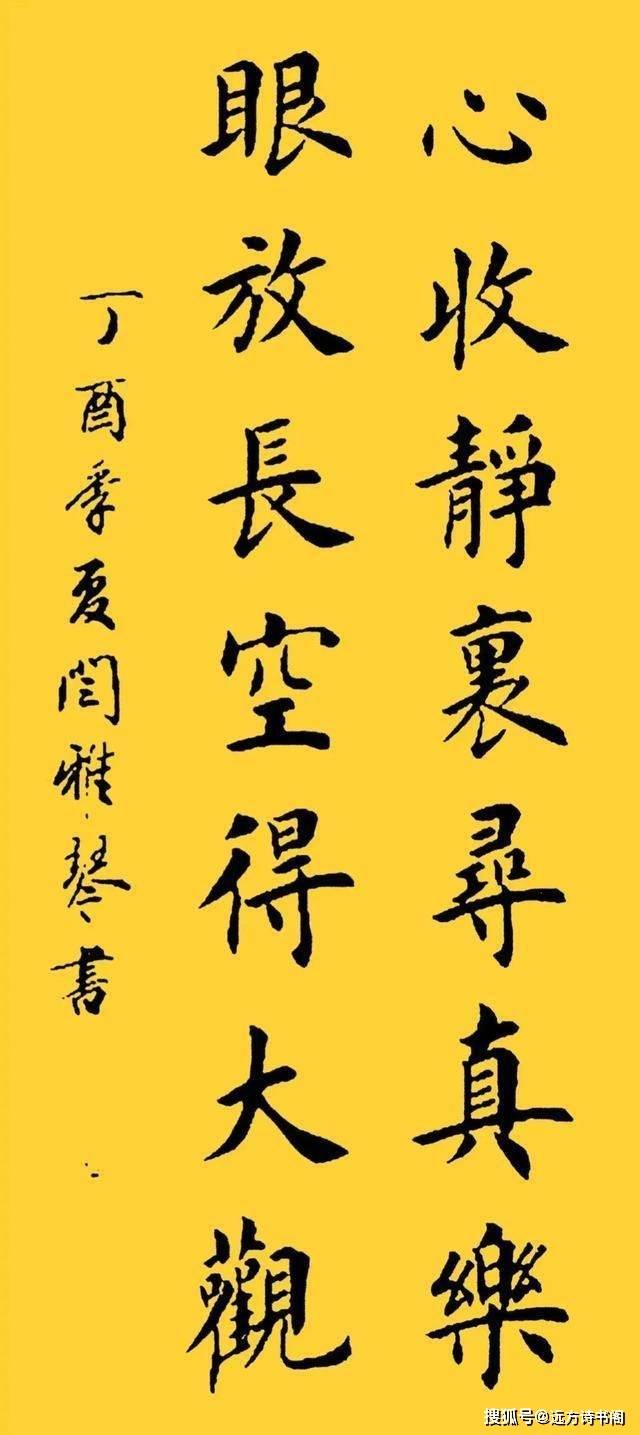当代十大美女书法名家闫雅琴,书法直逼田英章,网友:走错路线了_楷书