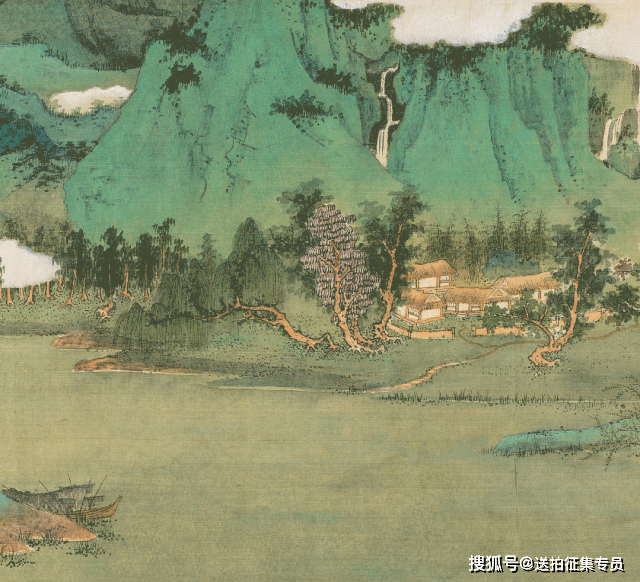 累累果实,鹿群与少女互动,鸟儿环绕嬉戏,营造了一派其乐融融的景象