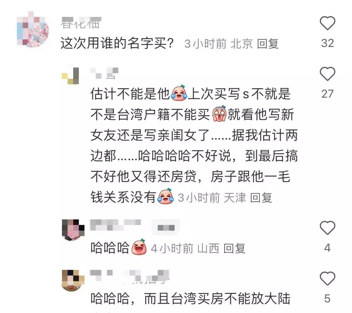 犯傻了,打算攒钱在台湾买房,网友评论出奇一致_马小梅_王小飞_王小菲