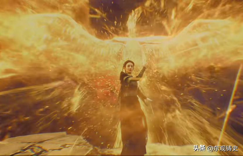 饰演的是魔族凤凰碧苍王沈璃,与其封号一样,妥妥的"混世魔王"一枚