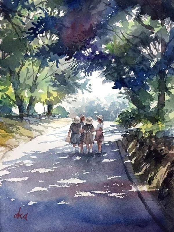 水彩画家赤坂孝史takashiakasaka心田常植繁花