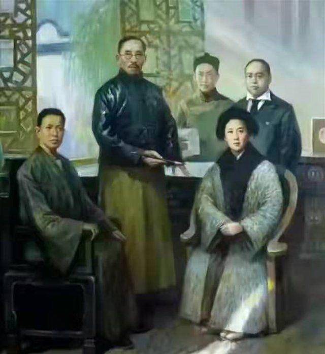 图18秋瑾踏上了日本求学的道路,在那里,她和鲁迅,黄兴,宋教仁等先进