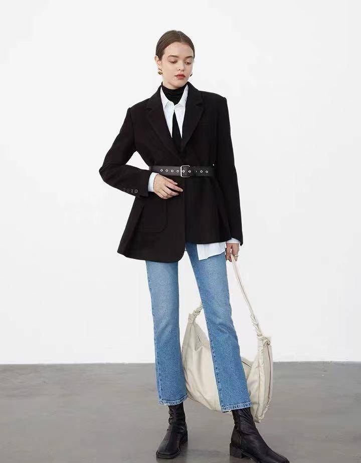 6件基本款的穿搭示范,利落漂亮 干练时髦_西装_皮革_面料