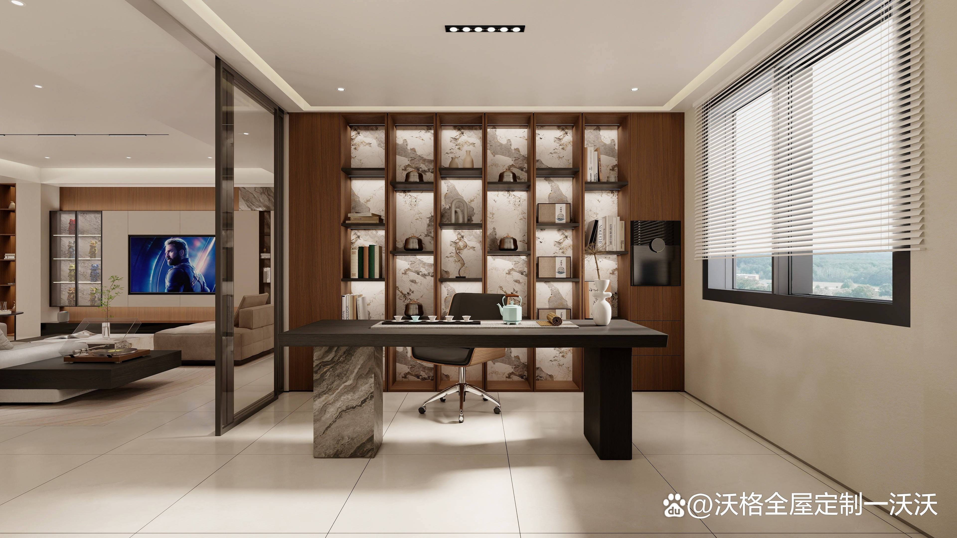 高级感满满的书房装修设计书再多都不怕放