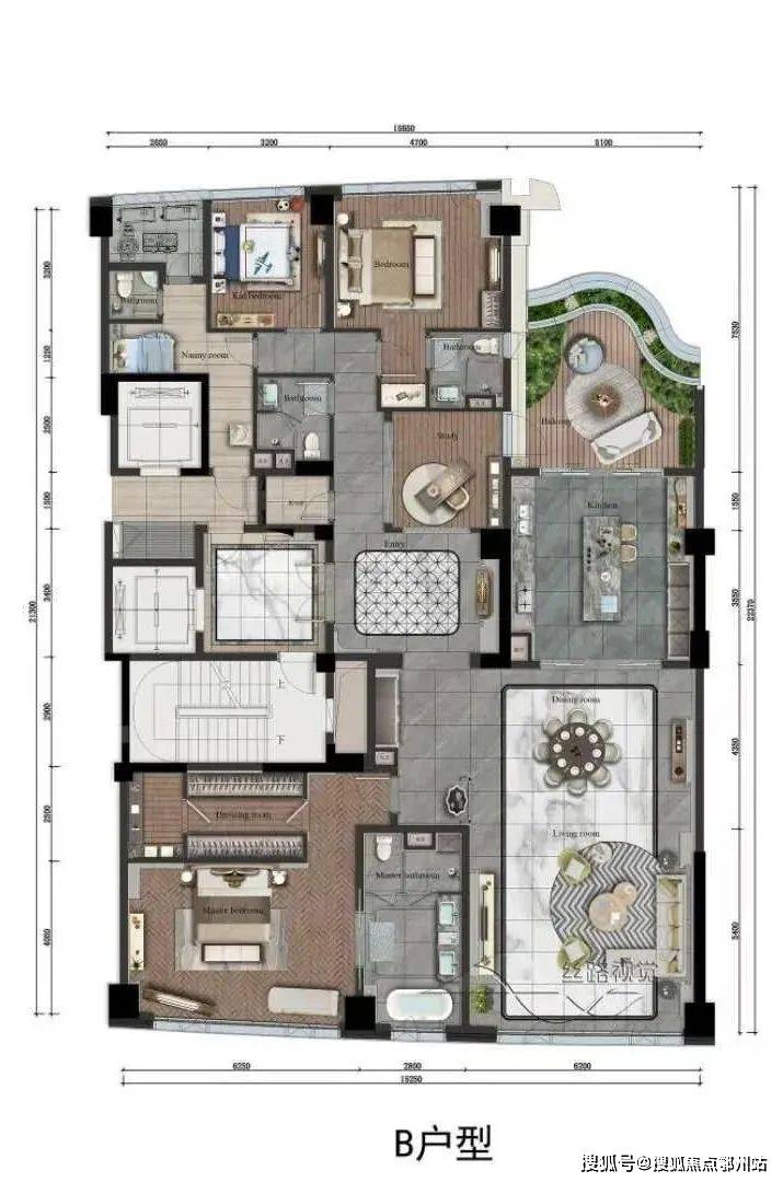 钱塘公馆1300户型图片