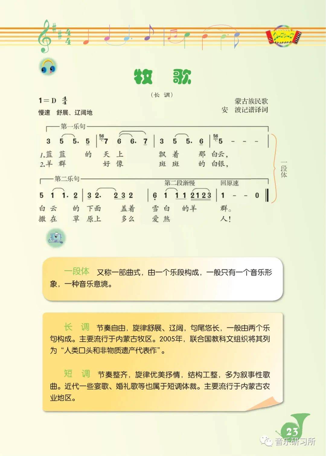 七年级上册音乐图片