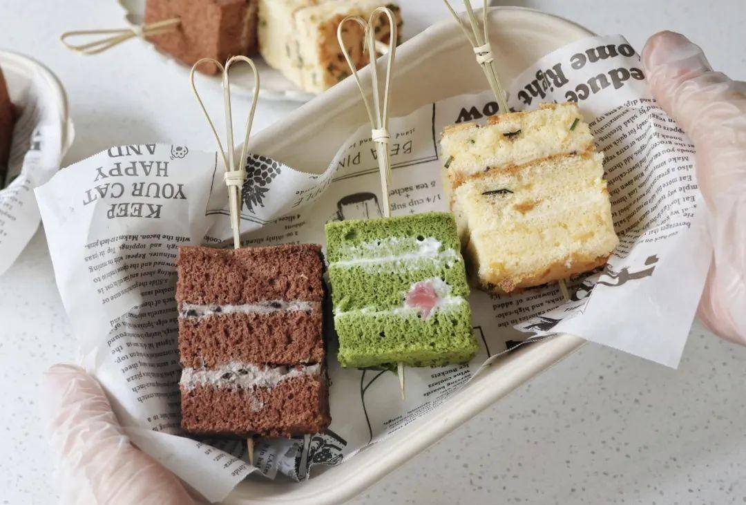 原创野餐带不会融化的串串蛋糕盒三种口味颜值高拍照好看又好吃