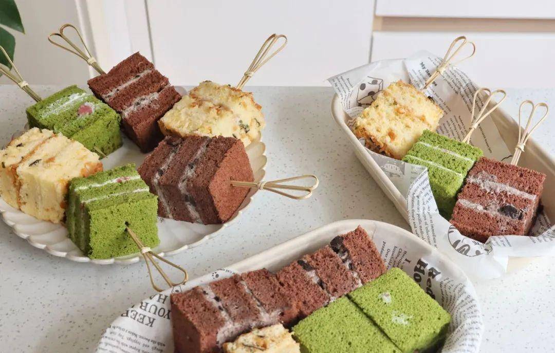 原创野餐带不会融化的串串蛋糕盒三种口味颜值高拍照好看又好吃