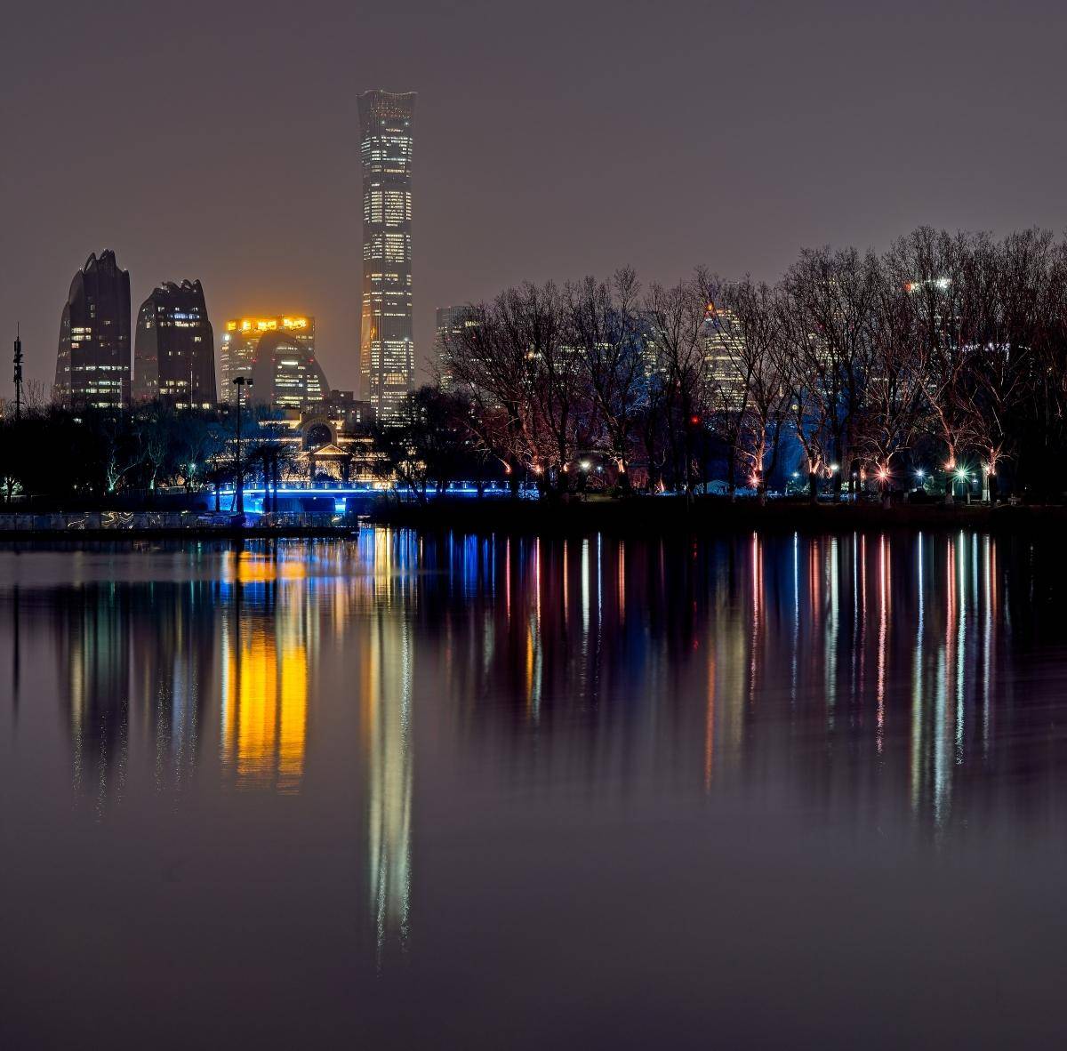 北京夜景 实拍图片