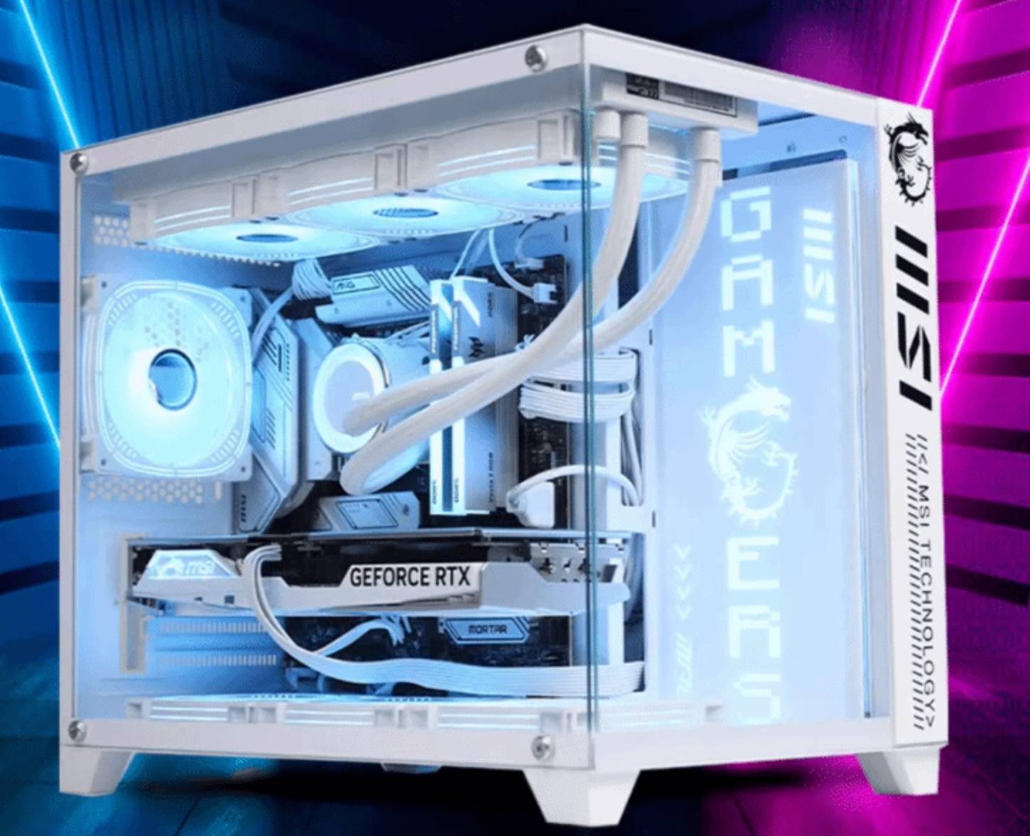 原创微星强势来袭白色海景房全家桶电脑主机打造你的专属游戏空间