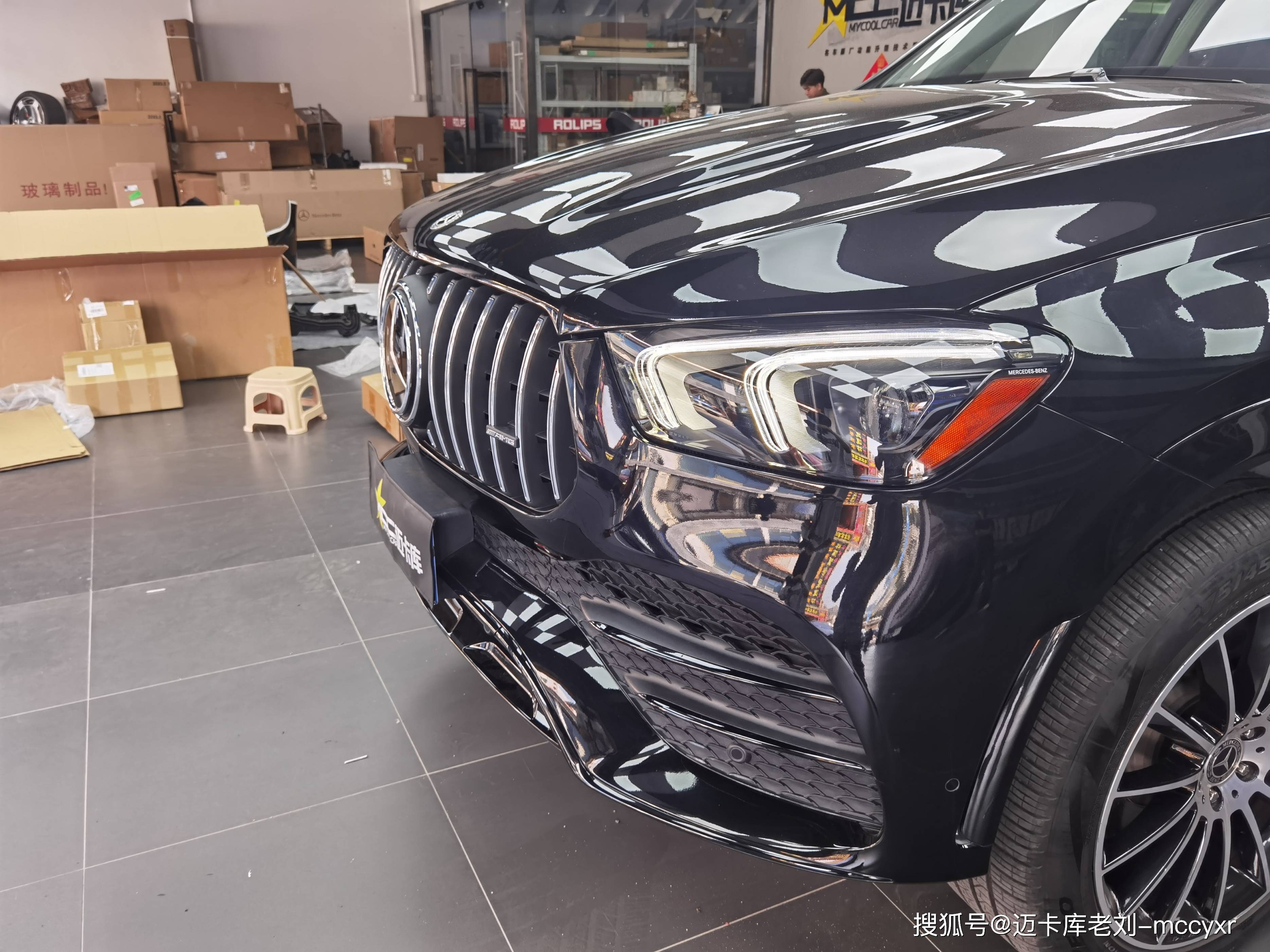 就如这台美规版奔驰gle450换装amg中网及后唇套件_搜狐汽车_搜狐网