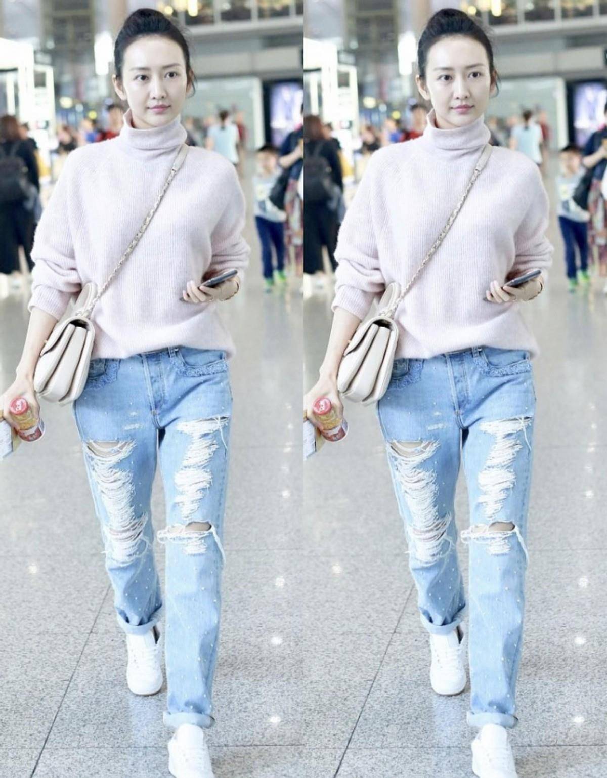 原创王鸥的素颜太干净了就算丸子头看着有点炸毛但依旧有气质